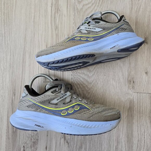 Saucony | Guide 16 'Fossil Ether' gray sporty lightweight running sneakers WMS 7 - Picture 1 of 8